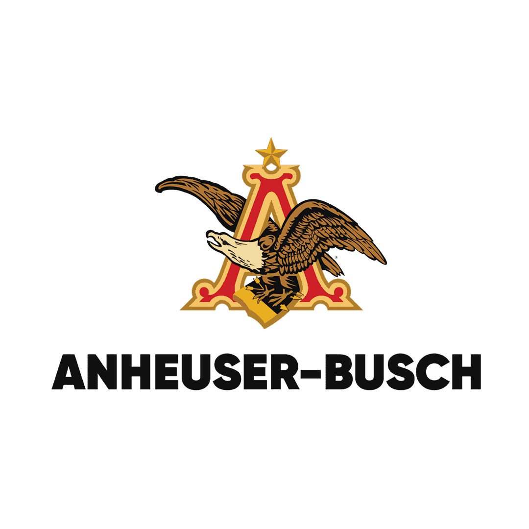 Eagle and star logo with stylized "A" representing Anheuser-Busch for branding and corporate identity.