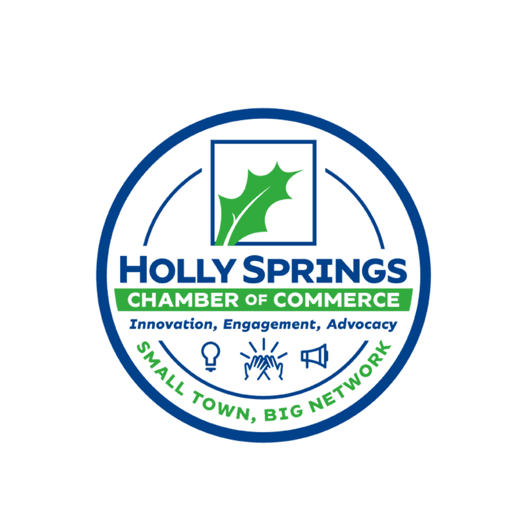 Holly Springs Chamber of Commerce logo emphasizing local business support and community networking.