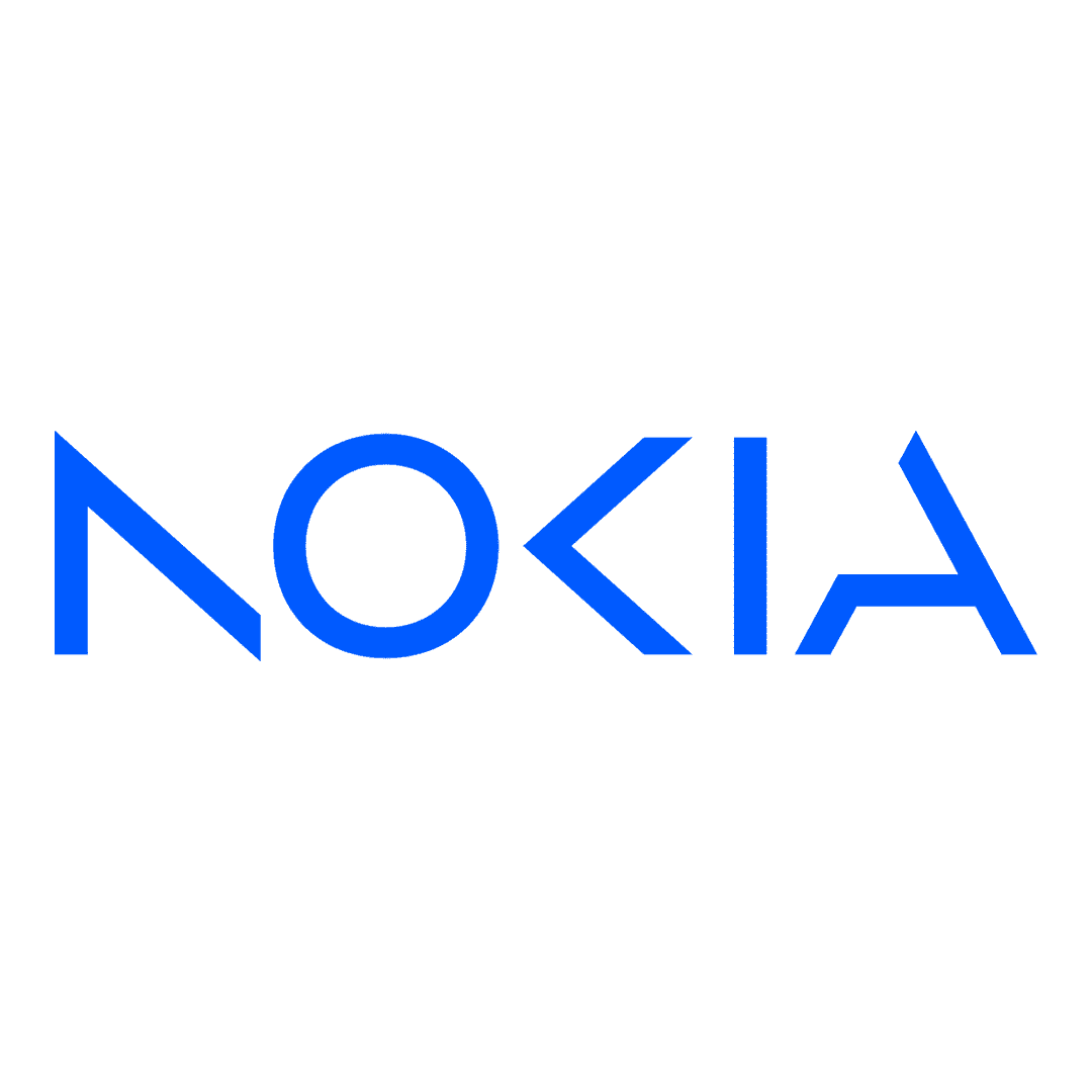 Nokia logo on a dark background.